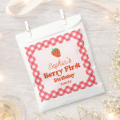 Aardbei Rode Roze Berry Eerste 1e Verjaardagsfeest Bedankzakje (Geknipt)