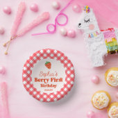 Aardbei Rode Roze Berry Eerste 1e Verjaardagsfeest Papieren Kommen (Feest)