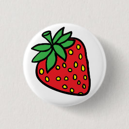 aardbei ronde button 3,2 cm