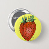 Aardbei Ronde Button 5,7 Cm (Voorkant /achterkant)