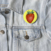 Aardbei Ronde Button 5,7 Cm (In situ)
