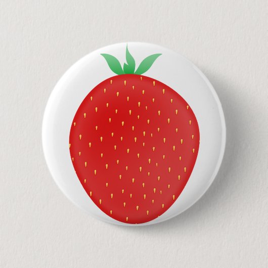 Aardbei Ronde Button 5,7 Cm (Voorkant)