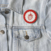 Aardbei Ronde Button 5,7 Cm (In situ)