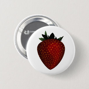 aardbei ronde button 5,7 cm