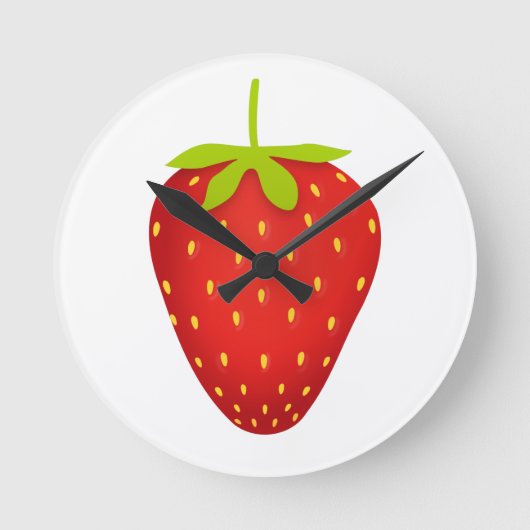 Aardbei Ronde Klok (Voorkant)