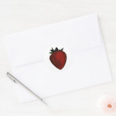 aardbei ronde sticker (Envelop)