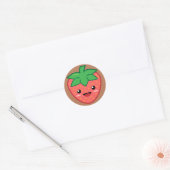 Aardbei Ronde Sticker (Envelop)