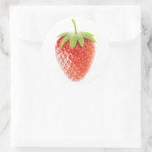 Aardbei Ronde Sticker (Tas)