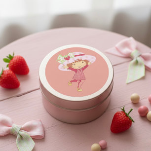 Aardbei Ronde Sticker