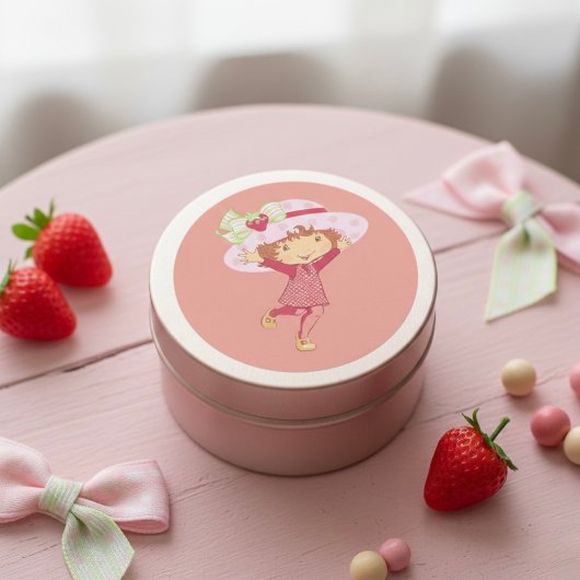 Aardbei Ronde Sticker