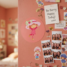 Aardbei Ronde Sticker
