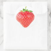 Aardbei Ronde Sticker (Tas)