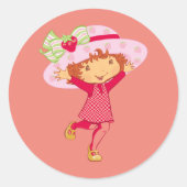 Aardbei Ronde Sticker (Voorkant)