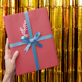 Aardbei rood effen kleur cadeaupapier