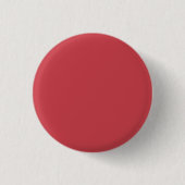 Aardbei rood effen kleur ronde button 3,2 cm (Voorkant)