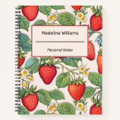 Aardbei rood patroon notitieboek (Voorkant)
