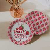 Aardbei Rood Roze Berry Zoet Baby shower Papieren Bordje
