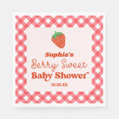 Aardbei Rood Roze Berry Zoet Baby shower Servet (Voorkant)