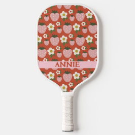 Aardbei rood roze gepersonaliseerde pickleball ped paddle