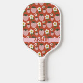 Aardbei rood roze gepersonaliseerde pickleball ped pickleball paddle (Voorkant)