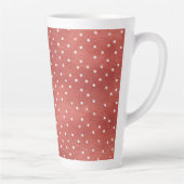 Aardbei Rood Witte Stippen Latte Mok (Rechts)
