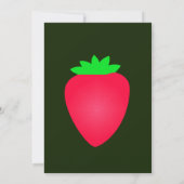 Aardbei Rood Zwart Aangepast 1e Verjaardagsfeest Kaart (Achterkant)