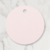 Aardbei Roze Baby shower Dank u Bedankjes Labels (Achterkant)