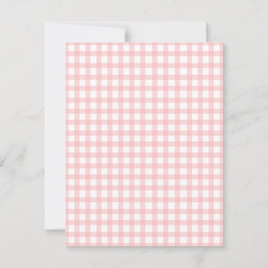 Aardbei Roze Berry Plaid Verjaardag Bedankkaart (Achterkant)