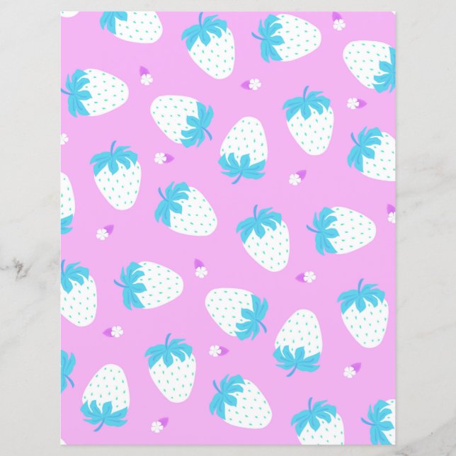 Aardbei roze blauw (Voorkant)