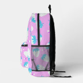 Aardbei roze blauw bedrukte rugzak (Rechts)