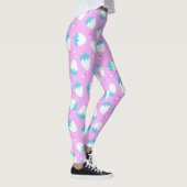 Aardbei roze blauw leggings (Rechts)