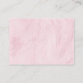 Aardbei Roze Bloemen Baby shower Luier Raffle Informatiekaartje (Achterkant)