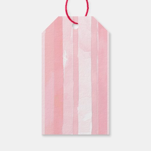 Aardbei Roze Bow Baby shower Dank u Cadeaulabel (Achterkant)