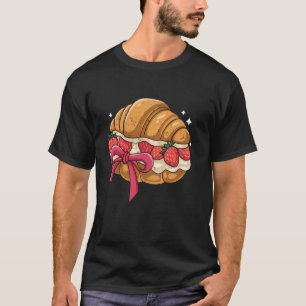 Aardbei Roze Bow Esthetische Coquette T-shirt
