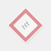 Aardbei roze high end effen kleur servetten (Hoek)