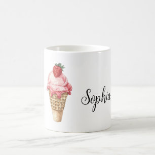 Aardbei Roze Ijsje Koffiemok