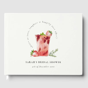 Aardbei Roze Margarita Cocktail Vrijgezellenfeest Gastenboek