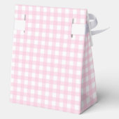 Aardbei & Roze Plaid Meisje Berry Eerste Verjaarda Bedankdoosjes (Achterkant)