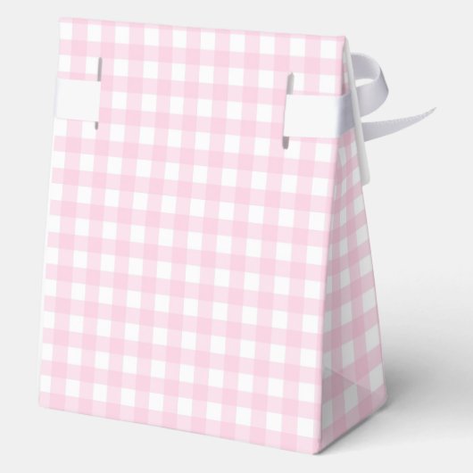 Aardbei & Roze Plaid Meisje Berry Eerste Verjaarda Bedankdoosjes (Achterkant)