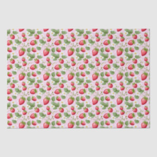 Aardbei Roze Rode Baby Shower Verjaardag  Tissuepapier