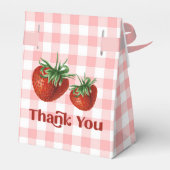 Aardbei Roze Rode bessen Zoet Baby shower Bedankdoosjes (Achterkant)