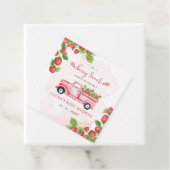 Aardbei Roze Rode bessen Zoet Baby shower Bedankjes Labels (In situ)