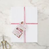 Aardbei Roze Rode bessen Zoet Baby shower Cadeaulabel (Met Touw)