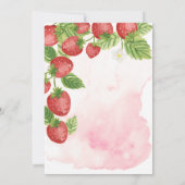 Aardbei Roze Rode bessen Zoet Baby shower Kaart (Achterkant)