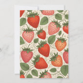 Aardbei Roze Rode bessen Zoet Baby shower Kaart (Achterkant)