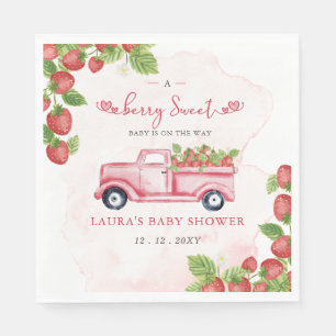 Aardbei Roze Rode bessen Zoet Baby shower Servet