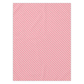 Aardbei roze snoep diagonaal strepenpatroon tafelkleed (Voorkant)