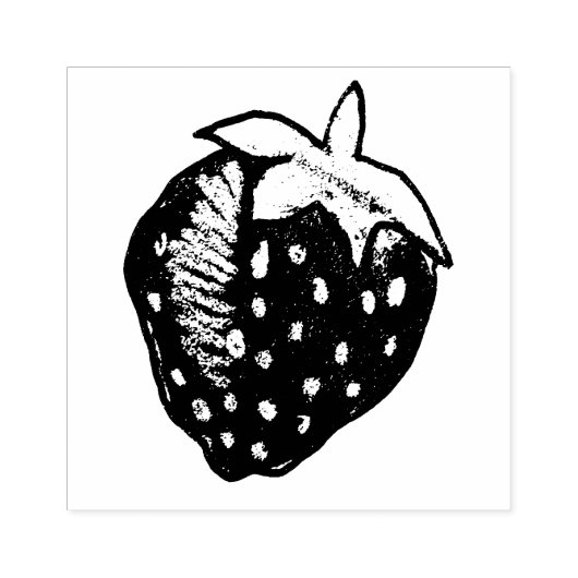 Aardbei Rubberstempel (Afrduk)