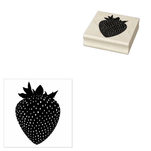 aardbei rubberstempel (Gestempeld)
