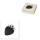 Aardbei Rubberstempel (Gestempeld)